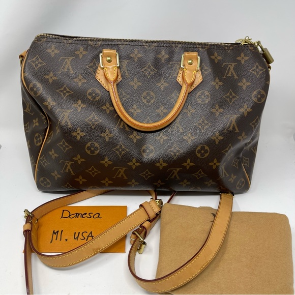 FIRM Pre Owned Authentic Louis Vuitton Monogram Speedy Bandoulière 35 DU0133 - Picture 11 of 11